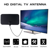 Indoor-Digital-TV-Antenne Ultradünne HD-Fernsehantenne 50 Meilen Reichweite Receiver Fernsehkabel HDMI-Kabel