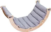 Buxibo šplhací most/šplhací oblouk ze dřeva včetně polštáře - Montessori prolézačka - přírodní dřevo - dětská hračka - 97 x 47 x 52 cm