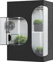 2 in 1 90x60x135 Deluxe 600D Zuchtzelt Gewächshaus Grow Box Growzelt Tent,Growbox,Growschrank Growzelt Zelt The Hookah: 2-in-1 90x60x135 cm