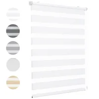 Doppelrollo 25x100cm Weiß Duo Rollo Klemmfix ohne Bohren Jalousie Rollos für Fenster und Tür