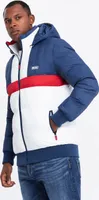Ombre Clothing Winterjacke für Männer Daboo Orange-Marine S
