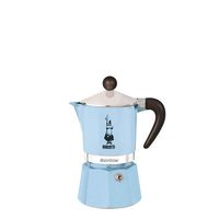 Bialetti Rainbow Italienische Espresso-Kaffeemaschine, 1 Tasse, Aluminium, Blau