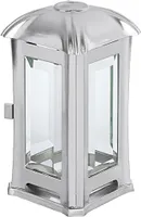 MOLL Grablaterne Edelstahl mit Glas matt 14x14x24cm inox