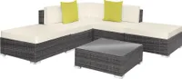 Rattan Lounge Paris mit Aluminiumgestell wetterfest