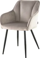 Milton & Oldbrook Samt Esszimmerstuhl Nivala Taupe