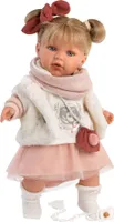 Llorens 42402 JULIA - realistická panenka se zvuky a měkkým látkovým tělem - 42 cm