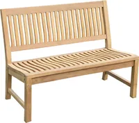 Stabile Gartenbank Kingsbury in Premium Teak ohne Armlehne 150 cm