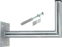 PremiumX 40cm Wandhalter Stahl verzinkt SAT Antenne Wandhalterung Wand Montage Halter Wandabstand 40 cm + Fischer Schraubensatz für Wand Montage