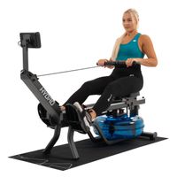 Hop-Sport HS-160WR Hydro Wasser Rudergerät für zuhause klappbar & platzsparend–Wasserrudergerät mit LCD-Computer, 6-Fach regulierbarem Wasserwiderstand inkl.Bodenschutzmatte