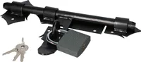 KOTARBAU® dverová závora s visiacim zámkom dverová závora 270 mm čierna