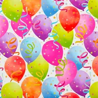 Geschenkpapier Ballons 70cm x 2m Rolle Bunt