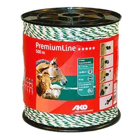 AKO Weidezaunlitze Premium Line, 500 m, weiß/grün