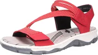 Rieker Trekkingsandalen - Rot Kunstleder Größe: 36 Normal