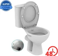WC kompakt mit Bidetfunktion / horizontaler Ablauf + Sitz, weiß W835301 VIDIMA
