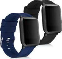 kwmobile 2x Sportarmband kompatibel mit Huami Amazfit Bip / Bip Lite Armband - Fitnesstracker Band Set aus TPU Silikon