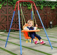 3 in1 Babyschaukel mit Gestell,Kinderschaukel Gartenschaukel Schaukelgestell 107x96x131cm