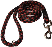 Palkar Hundeleine 150 cm x 8 mm schwarz-rot