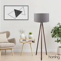 Opviq, AYD - 2223, Stehlampen, Grau, MDF, 38 x 38 x 140 cm