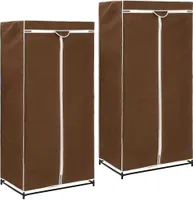 Möbel Kleiderschränke 2 Stk. Braun 75×50×160 cm - Kleiderschränke 282442
