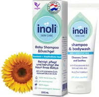 Inoli 2-in-1 Baby Shampoo & Duschgel - pH-hautneutral - 6 natürlichen Ölen - 200 ml
