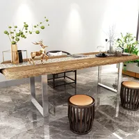 Montixx® 2er Set (1 Paar) Tischkufen& Tischbeine Tischuntergestell Möbelfüße aus Edelstahl B50 cm x H72 cm