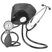 Pressure Man privat Blutdruckmessgerät mit eingebautem Stethoskop, Klettmanschette
