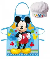 Dětská zástěra s kuchařskou čepicí Mickey Mouse