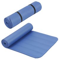 2er Set Yogamatte Blau Gymnastikmatte 190cm x 60cm x 1cm Fitnessmatte Sportmatte Yoga Pilates Fitness Matte Bodenmatte