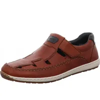 Rieker Slipper gelocht gefloch. Standard in braun, Gr. 40