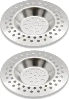 2x Abflusssieb Abfluss Sieb Abflussschutz Spülbecken Spüle Dusche Badewanne Set
