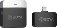 BOYA BY-M1LV-D 2,4-GHz-Funkmikrofonsystem Sender + Empfaenger Mini-Aufnahmemikrofon mit MFi-em Lightning-Anschluss Ersatz fuer iOS-Smartphones Tablets Vlog-Aufzeichnung Live-Stream Videokonferenz-Interview