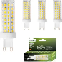 LUMILED LED žárovky G9 sada 4 žárovek 12W (nahrazuje 100W žárovku) 4000K neutrální bílá 1152lm 360° úhel svícení 230V žárovky malé žárovky úsporné bez blikání SMD světelný zdroj