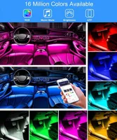 6 In 1 6M RGB LED Auto Innenraum Umgebungslicht Glasfaserstreifen