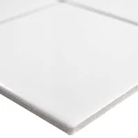Keramik Mosaikfliesen Adrian Weiß Matt Quadrat 98