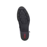 Rieker Damen Stiefelette geraffter Schaft Schlupfoptik Zierbänder 77263, Größe:42 EU, Farbe:Schwarz