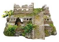 NOBBY Aqua Ornaments "MAYA RUINE" mit Pflanzen, 21,7 x 14,7 x 11,7 cm