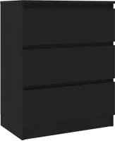 vidaXL Sideboard Schwarz 60x35x76 cm Holzwerkstoff