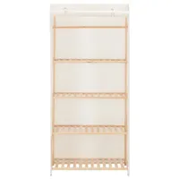 vidaXL Kleiderschrank Weiß 79 x 40 x 170 cm Stoff