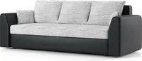 Couch PAUL mit Schlaffunktion - Schlafcouch mit Bettkasten - Stoff LAWA 09+SOFT 11 Grau&Schwarz