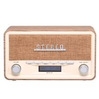 Denver Denver DAB-Radio - Retro-Radio - Bluetooth - DAB+/ FM - Dimmbar - Batterien & Netzanschluss - DAB18LW