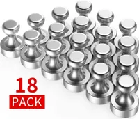 Neodymové magnety, extrémne silné kovové magnety N52 Balenie 18 kusov 12 x 16 mm - Nerezové kužeľové magnety Magnety na chladničku pre magnetickú tabuľu, tabuľu, nástenku - s úložným boxom