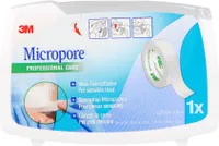 Micropore 1,25 cm x 5,0 m 1 Rolle weiß Fixierpflaster