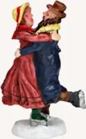 Wurm Figur Weihnachtsdorf - Schlittschuhläufer Pärchen C