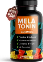 ProFuel Melatonin Gummibärchen | 60 Fruchtgummis | Frucht-Mix | mit 0,5 mg bioaktivem Melatonin | zuckerfrei | vegan