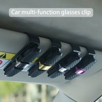 Einfache Montage Brillenhalter mit Magnet und Kartenhalter Auto Sonnenbrillenhalterung für Auto Sonnenblende Heylas Brillenhalterung Brillenbox