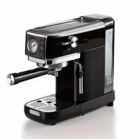 Ariete 1381 Kaffeemaschine mit Manometer, kompatibel mit Kaffeepulver und ESE-Pads, 1300 W, 1,1 L Fassungsvermögen, 15 bar Druck, 1/2 Tassenfilter, Cappuccino-Gerät, Schwarz
