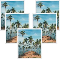 5x Bilderrahmen Fotorahmen Kunststoff weiß 24x30 cm