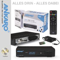 Ankaro 2100 DSR Sat-Receiver + HDMI Kabel - mit Aufnahmefunktion, AAC-LC Audio, PVR, HDMI, SCART, USB, Coaxial - Timeshift & Unicable tauglich