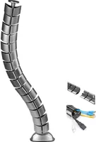 Kabel Organizer Kabelführung Kabelschlauch Kabelkanal silber