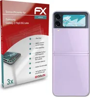 atFoliX FX-ActiFleX 3x Schutzfolie kompatibel mit Samsung Galaxy Z Flip3 5G Lens Folie